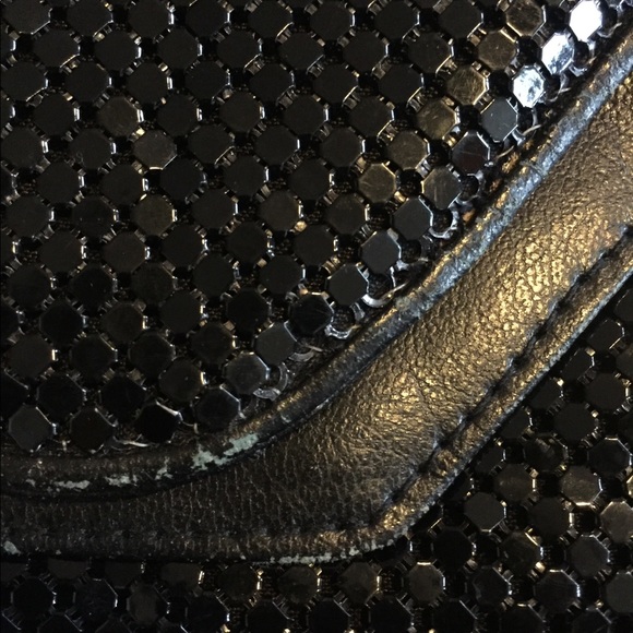 Black chain mail clutch with strap - Picture 3 of 4